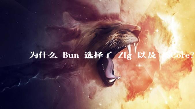 为什么 Bun 选择了 Zig 以及 JSCore？