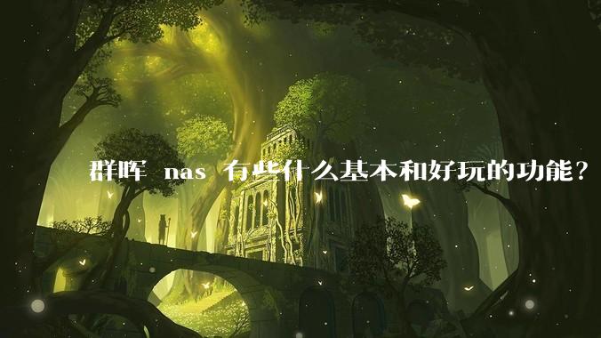 群晖 nas 有些什么基本和好玩的功能？